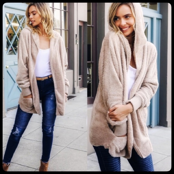 🧡2X HP🧡 Softest Fleece Hooded Cardigan - Picture 2 of 8